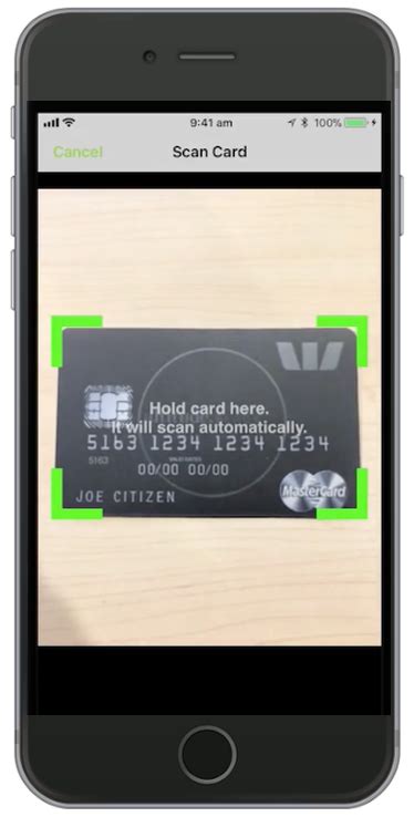 scan credit cards in wallet